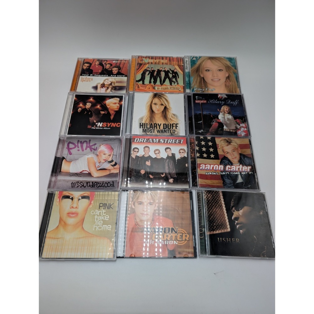 NSYNC Y2K Pop CD Pink, Usher, Aaron Carter Brittany Spears 200p Music Lot